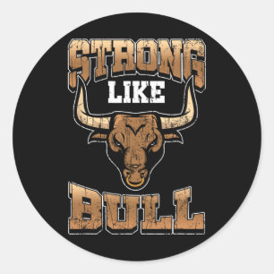 Bodybuilding T-shirt - Fitness Cadeau Sterk Als Ee Ronde Sticker