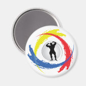 Bodybuilding Tricolor Embleem Magneet (Voorkant / Achterkant)