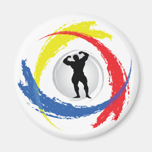 Bodybuilding Tricolor Emblem Magneet