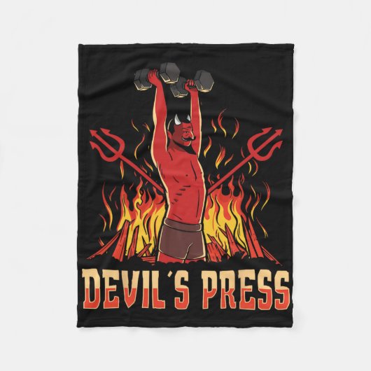 Bodybuilding van de pers van Satan Devil Fleece Deken (Voorkant)