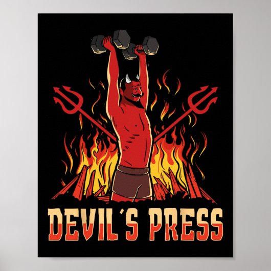 Bodybuilding van de pers van Satan Devil Poster (Voorkant)