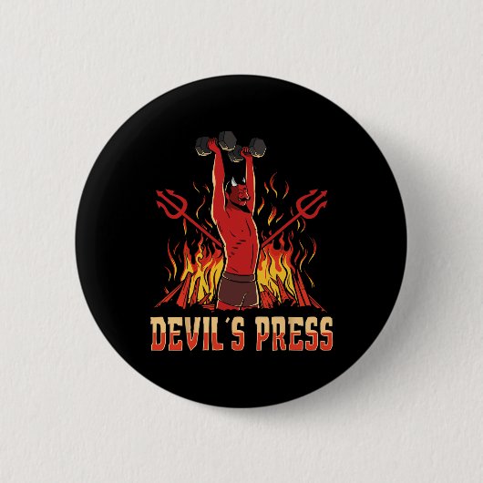 Bodybuilding van de pers van Satan Devil Ronde Button 5,7 Cm (Voorkant)