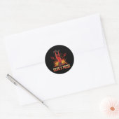Bodybuilding van de pers van Satan Devil Ronde Sticker (Envelop)