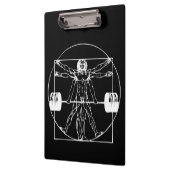 Bodybuilding - Vitruvian Barbell Man Klembord (Links)