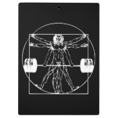 Bodybuilding - Vitruvian Barbell Man Klembord (Achterkant)