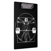 Bodybuilding - Vitruvian Barbell Man Klembord (Rechts)
