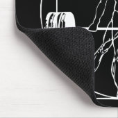 Bodybuilding - Vitruvian Barbell Man Muismat (Hoek)