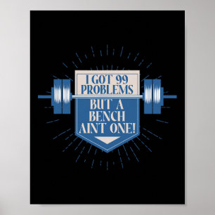 Bodybuilding voor mannen met drijvende kracht poster