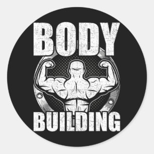 Bodybuilding Weightlift Bodybuilder Workout Ronde Sticker