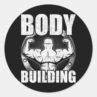 Bodybuilding Weightlift Bodybuilder Workout Ronde Sticker