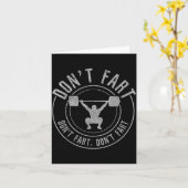 Bodybuilding Weightlifting Wer Lifting Don't Fart  Kaart (Gele Bloem)