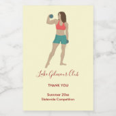 Bodybuilding Wijn Etiket (Enkel label)