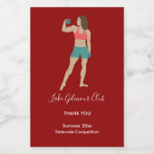 Bodybuilding Wijn Etiket (Enkel label)