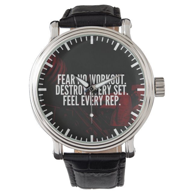 Bodybuilding Workout Motivatie Horloge (Voorkant)