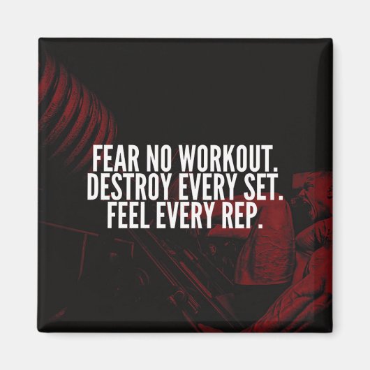 Bodybuilding Workout Motivatie Magneet (Voorkant)