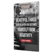 Bodybuilding Workout Motivatie - Negativiteit Klembord (Links)