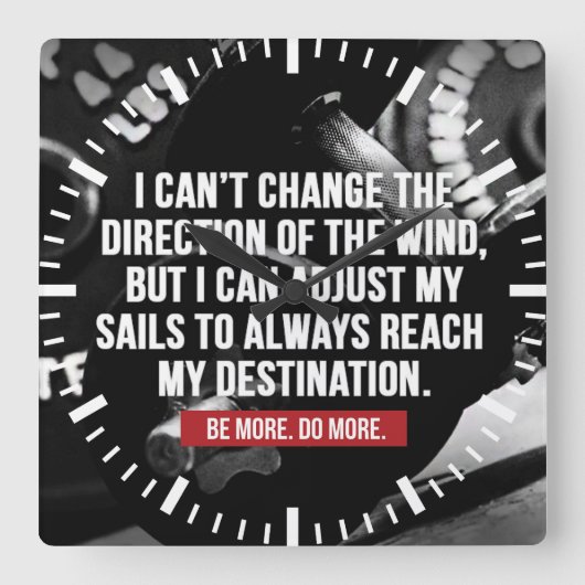 Bodybuilding Workout Motivatie woorden Vierkante Klok (Voorkant)