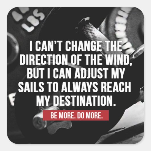 Bodybuilding Workout Motivatie woorden Vierkante Sticker (Voorkant)