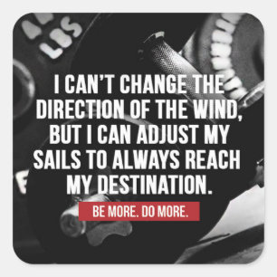 Bodybuilding Workout Motivatie woorden Vierkante Sticker