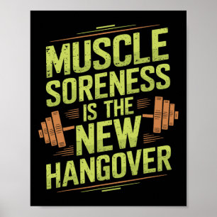 Bodybuilding-workoutmotivatie en gewichtheffen gym poster