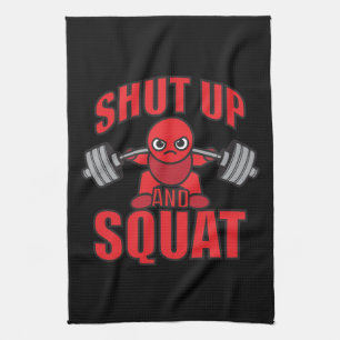 Bodybuilding - Zwijg en kraakpand - Kawaii Been Da Theedoek