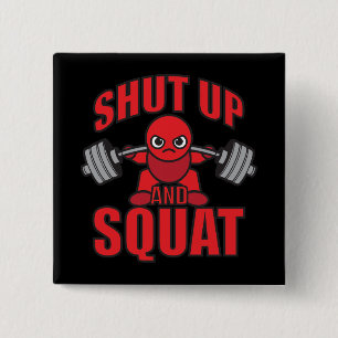 Bodybuilding - Zwijg en kraakpand - Kawaii Been Da Vierkante Button 5,1 Cm