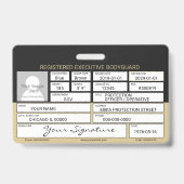 Bodyguard Badge (Back)