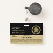 Bodyguard Badge (Voorkant met intrekbare)