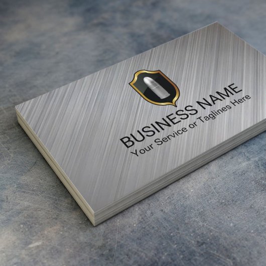 Bodyguard Bouncer Beveiliging Zilveren Kogel Metaa Visitekaartje