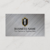 Bodyguard Bouncer Beveiliging Zilveren Kogel Metaa Visitekaartje (Voorkant)