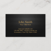 Bodyguard Bouncer Gold Bullet Dark Metal Security Visitekaartje (Achterkant)