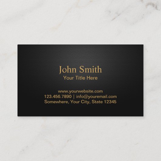 Bodyguard Bouncer Gold Bullet Dark Metal Security Visitekaartje (Achterkant)