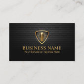 Bodyguard Bouncer Gold Bullet Dark Metal Security Visitekaartje (Voorkant)