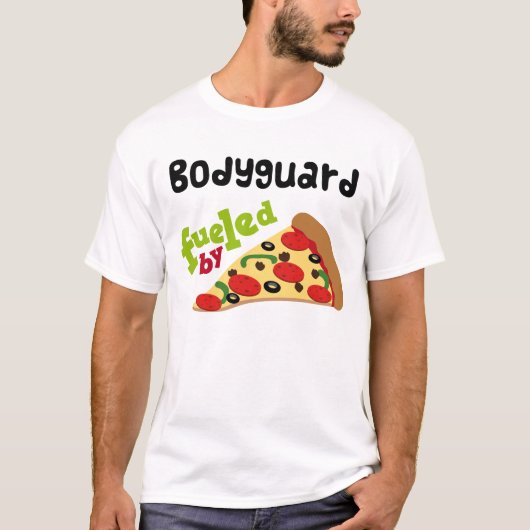 Bodyguard (Funny) Pizza T Shirt (Voorkant)