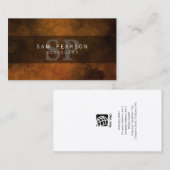 Bodyguard Persoonlijke Diensten Bruin GrungeMonogr Visitekaartje (Voorkant / Achterkant)