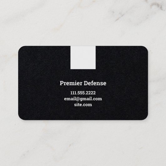 Bodyguard Premium Black Visitekaartje (Achterkant)