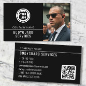 Bodyguard Services Moderne Foto Logo QR Code Visitekaartje
