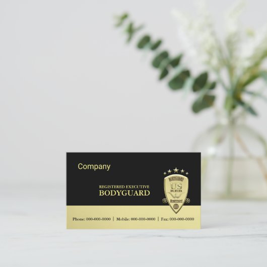 Bodyguard Visitekaartje (Staand voorkant)