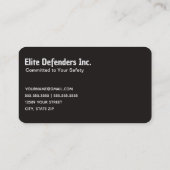 Bodyguard Visitekaartje (Achterkant)