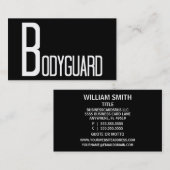 Bodyguard Zwart-wit Visitekaartje (Voorkant / Achterkant)