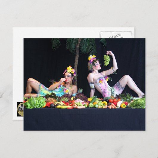 Bodyschilderlak Lebendbuffet - boefbuffet van de c Briefkaart (Voorkant / Achterkant)