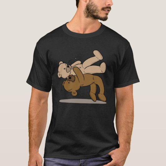 Bodyslam Teddy Bear worstelaar vechtringen T-shirt (Voorkant)