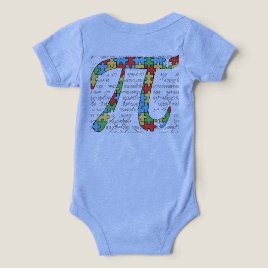 Bodysuit blauw pinumber patterned (Design achterkant)