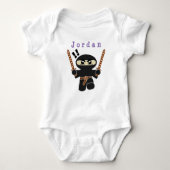 Bodysuit grappig, ninja . baby bodysuit (Voorkant)