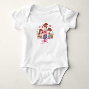 Bodysuit mama's liefde - Schattige Baby Bodysuit