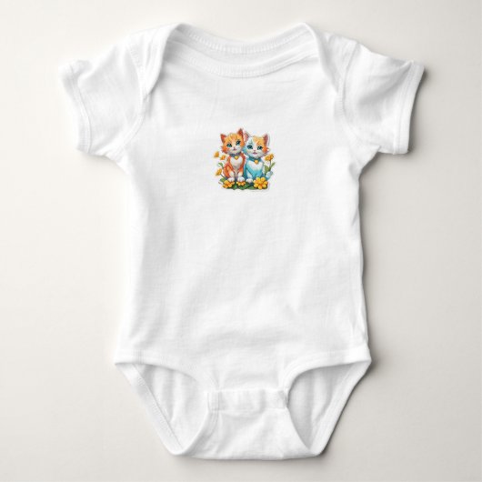 Bodysuit met Schattige Cats Design (Voorkant)