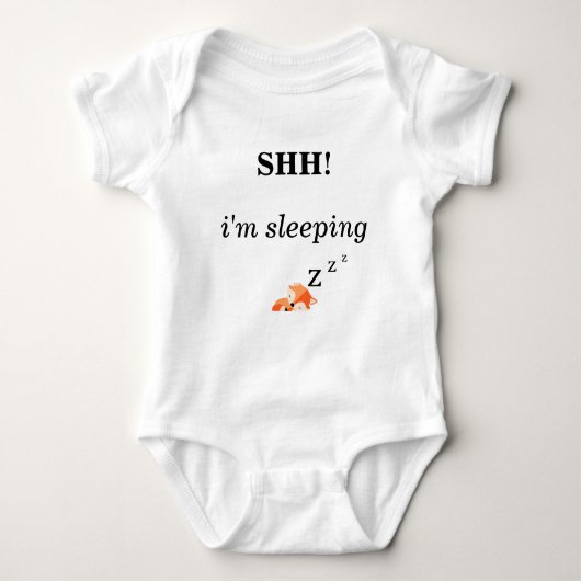 Bodysuit - SHH ik slaap zzz Baby Fox (Voorkant)