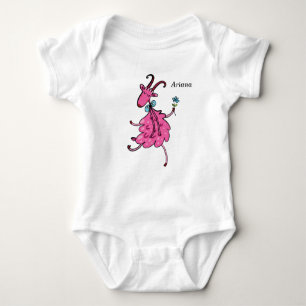 Bodysuit tas voor baby-meisjes met roze geit