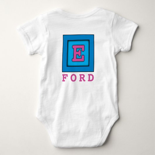 Bodysuit voor Baby Ford (Achterkant)