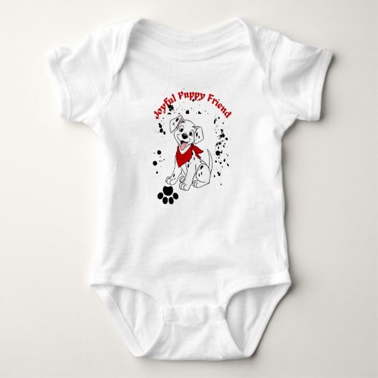 Bodysuite Speelse Puppy Delight. Romper (Voorkant)